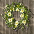 thumbnail image 3 of National Tree Artificial 20" Garden Accents Yellow Daisy Wreath, 3 of 5