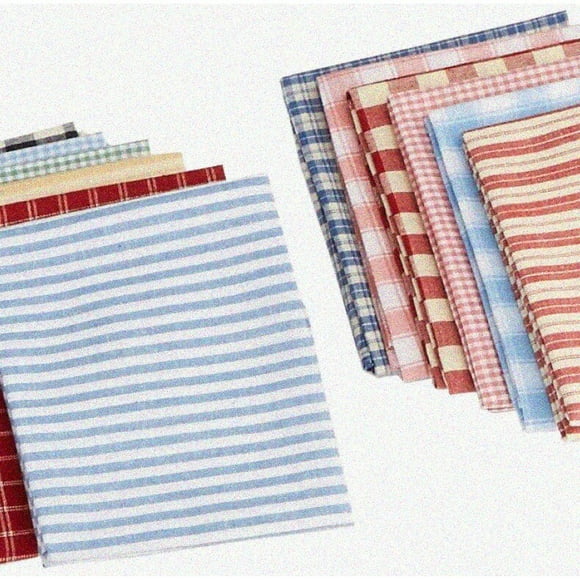CozyQuilt Essentials: 12-Piece Homespun Fat Quarters - Soft White & Cream Fabric for Your Next DIY Project!