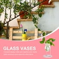 thumbnail image 3 of CRILSTYLEO 1Pcs Pink Hydroponic Vase for Office Desk Decor 11x7in, 3 of 8