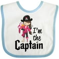 thumbnail image 3 of Inktastic I'm the Captain Pirate Girl Girls Baby Bib, 3 of 4