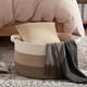 thumbnail image 2 of OIAHOMY Cesta de almacenamiento extra grande, cesta tejida de 23 x 13 pulgadas para sala de estar, cesta tejida redonda para ropa, cesta de lavandería para almohada, color marrón degradado, 2 of 5