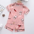thumbnail image 5 of NOKIO Cartoon Character Short Sleeve Pajama Sets For Kids, Kids Short Sleeve Pajama Sets, Kids Toddler Baby Girls Spring Summer Cartoon Print Short Sleeve Sleepwear Outfits Pajamas Clothes, 5 of 7
