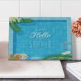 thumbnail image 2 of Saying Cutting Board, Say Hello to the Summer Slogan on a Pool with Ladder Flip Flops and Flowers Design, Decorative Tempered Glass Cutting and Serving Board, Small Size, Multicolor, by Ambesonne, 2 of 5