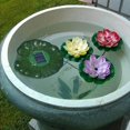 thumbnail image 3 of Veeki Lotus Floating Lanterns,Solar 3LEDs Lotus Flower Light Floating Lotus Garden Light Solar Pool Light Waterproof Landscape Path Lights for Garden Pond Fountain Pool Party Fancy Decor-0621, 3 of 5