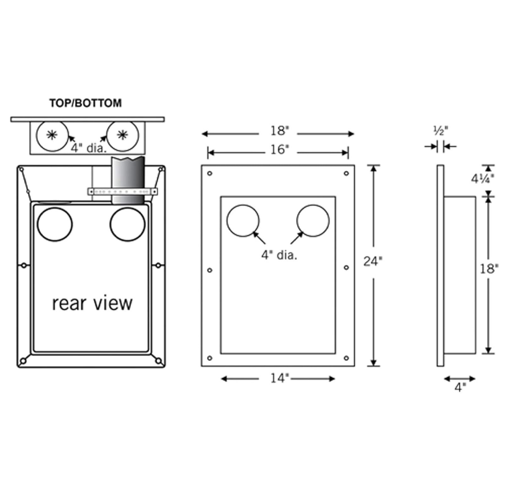 Saf-T-Duct Dryer Outlet Box, white