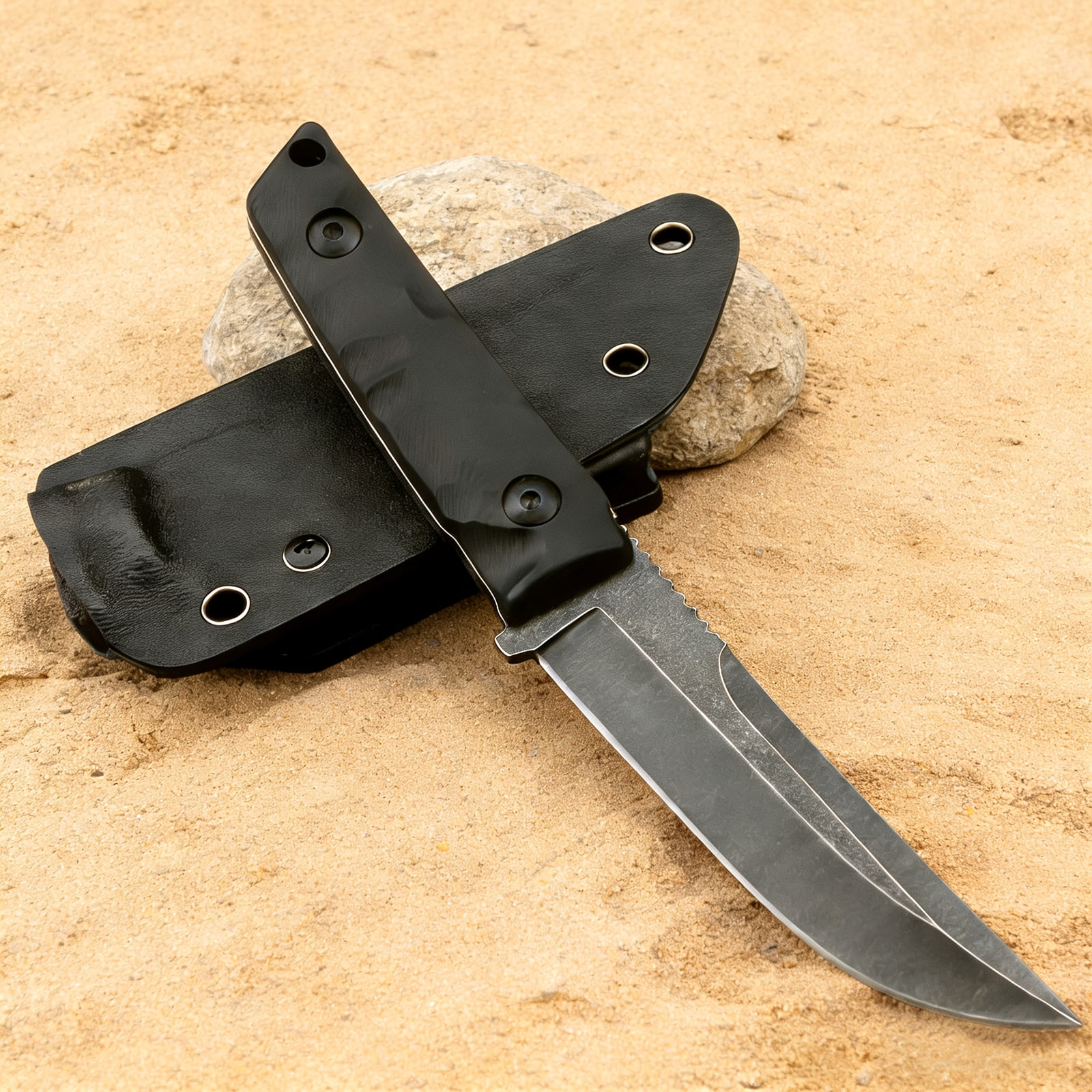 7.8'' Fixed-Blade Utility Knife with G10 Grip, Ideal for Home Vegetable & Packaging Trimming