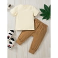 thumbnail image 4 of Toddler Baby Boys Birthday Outfit 6M 12M 18M One Groovy Dude T-shirt and Long Pants Set Summer Clothes, 4 of 10