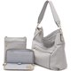 thumbnail image 1 of Bandolera Idesort, bolso de hombro grande, conjunto gris, 1 of 7