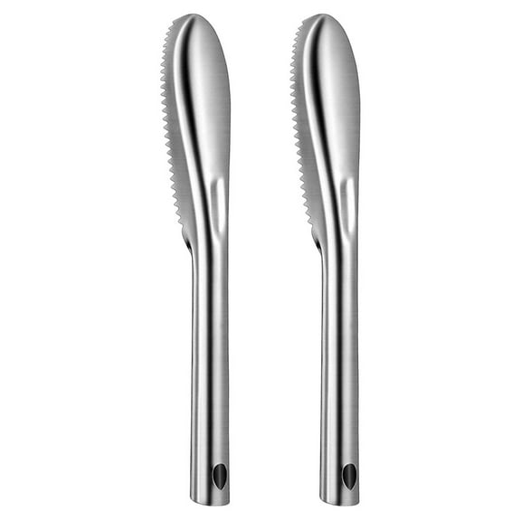 HOMEMAXS 2Pcs Stainless Steel Fish Scaler Remover Kitchen Fish Scaler Manual Fish Scale Cleaning Peeler