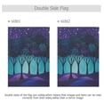 thumbnail image 4 of Yayeee Garden Flag 12" x 18" Double Sided Outdoor Yard Lawn Holiday Decorations, Purple Moonlight Forest, 4 of 6