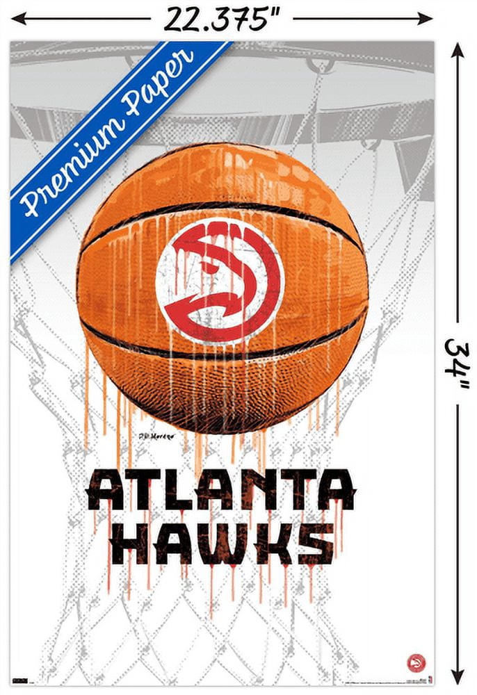 NBA Atlanta Hawks - Drip Basketball 21 Wall Poster, 22.375" x 34"