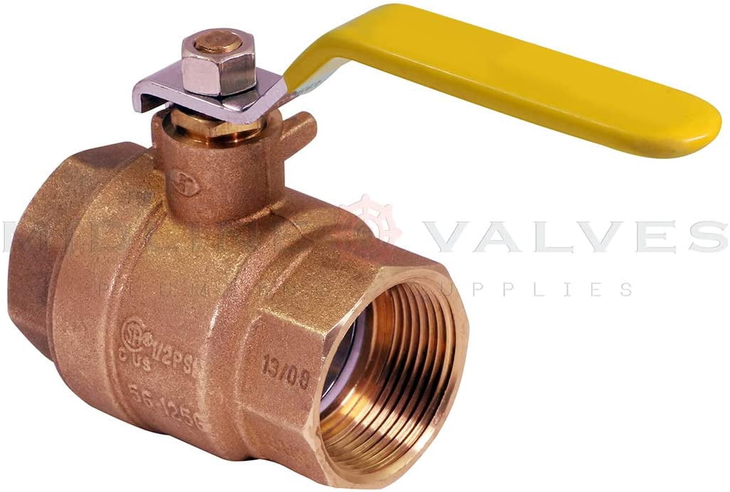 Midline Valve FxFLH22GAS-5 Premium Brass Gas Ball Valve, with 2 in. FIP Connections (Pack of 5)