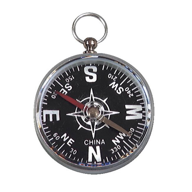 SET OF 2 PCS BRASS BLACK & WHITE DIAL POCKET COMPASS KEY CHAIN COLLECTIBLE GIFT 
