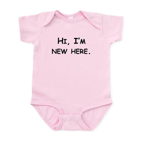 

CafePress - Hi Im New Here Body Suit - Baby Light Bodysuit Size Newborn - 24 Months