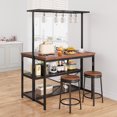thumbnail image 3 of Danolapsi 42''Large Kitchen Island Bakers Rack Microwave Oven Stand Shelf with 3 Tier Storage,Island Table for Kitchen,Large Coffee Bar Table,Storage Shelf for Kitchen Dining Room Living Room,5 Hooks, 3 of 9