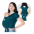 thumbnail image 1 of Portabebés envolvente KeaBabies D-Lite ajustable verde pavo real, 1 of 9