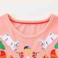 thumbnail image 4 of FAIOROI Toddler Girls' 3T Dress - Cotton Long Sleeve Forest Themed (Bunny/Squirrel) Pink Casual Play & School Dress, 4 of 9