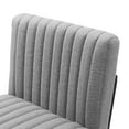 thumbnail image 5 of Modway Indulge 26.5" Channel Tufted Fabric Counter Stool in Light Gray/Black, 5 of 8