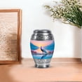 thumbnail image 7 of JAGASY Peacock Small Urn for Mother, Pink Urns for Human Ashes keepsake, Sunset Lake & Water Decorative Urns for Parents, Blue Cremation Urn for Mom & Dad, (3 Inch), 7 of 7