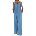 thumbnail image 4 of Women Casual Loose Sleeveless Jumpsuits Long Baggy Pants Rompers Jumpsuits with Pockets, 4 of 9