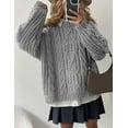 thumbnail image 4 of PRETTYGARDEN Women's Oversized Fall Sweaters Casual Long Sleeve Crewneck Chunky Cable Knit Pullover Tops Winter Clothes, 4 of 9
