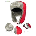 thumbnail image 3 of BadPiggies Windproof Trapper Hat Warm Winter Hats Trooper Hunting Cap with Ear Flaps Ski Mask for Women & Men (Gray), 3 of 7