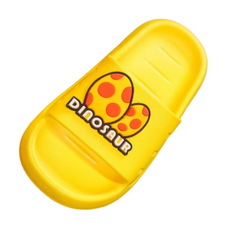 

Gibobby Kids House Slippers Non-Slip Quick Drying Open Toe Super Soft Thick Sole Sandals Home Shower Bathroom Slipper for Toddler Little Kids(Yellow 10-10.5 Y)