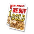thumbnail image 1 of We Buy Gold (24" X 36") 4mm Corrugated Plastic Panel, Graphics Applied To 1 Side (Pk of 2), 1 of 4