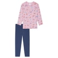 thumbnail image 1 of SCHIESSER Pijama largo para niña, con pierna abierta, algodón, estampado integral Rosa/Azul 104, 1 of 6