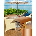 thumbnail image 5 of Burnt Orange Ombre Outdoor Rectangle Tablecloth with Umbrella Hole and Zipper, Orange Color Gradient Waterproof Table Cover, Farmhouse Washable Patio Tablecloths for Party Picnic, 60"x84", 5 of 6