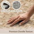 thumbnail image 6 of ODIKA 2'x3' Beige Geometric Mosaic Traditional Border Washable Doormat Intricate Rectangular Tile Motifs With Classic Diamond Chain Framework for Entryway, Kitchen, Laundry Room, Non-Slip, Low Pile, 6 of 7
