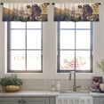 thumbnail image 3 of LALILO Kitchen Curtain Valance Man Traveler With Travel Rod Pocket Window Curtain 52"x 18" Set of 2, 3 of 5