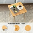 thumbnail image 3 of FORAOFUR Side Table Small End Table Accent Table, Modern Wooden Table Bedside Table for Living Room Bedroom Small Spaces 16.54" H - Nature, 3 of 8