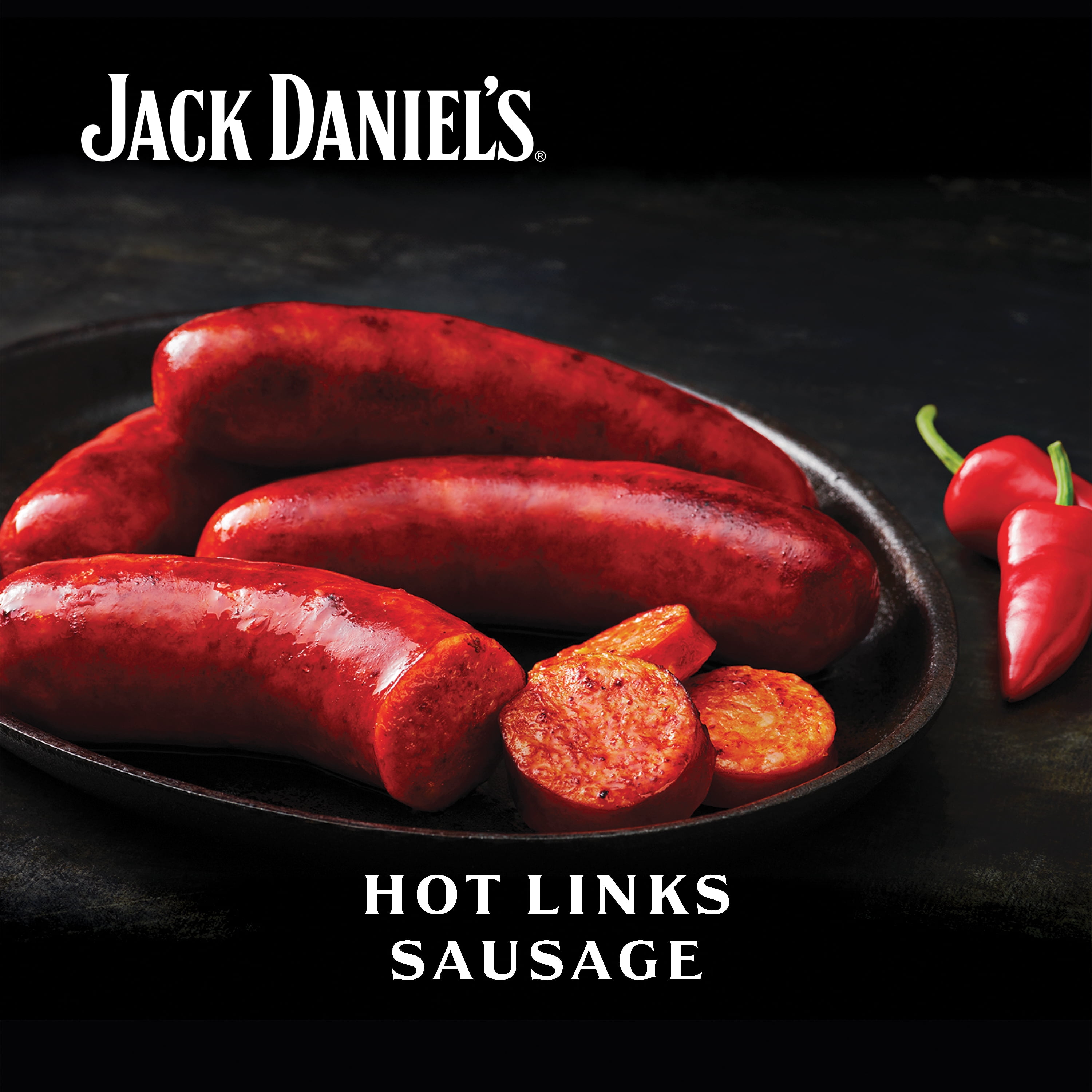Jack Daniel's Hot Links Pork and Beef Smoked Sausage, 12oz, 4 count