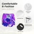 thumbnail image 6 of Lsque Swirl Print Blue Purple1 Printed Women's Running Shorts with Liner Pockets,Elastic Quick Dry Workout Athletic Gym Yoga Shorts,Womens High Waist Shorts-X-Large, 6 of 9