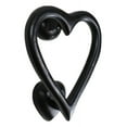 thumbnail image 3 of Cast Iron Black Love Heart Shaped Abstract Art Decorative Door Knocker Accent, 3 of 9