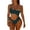 Army Green, variant on Women's One Piece Swimsuits O-Ring Tummy Control Bikini Bathing Suit Off-Shoulder Cutout Slimming Swim Suit V Neck Swimwear