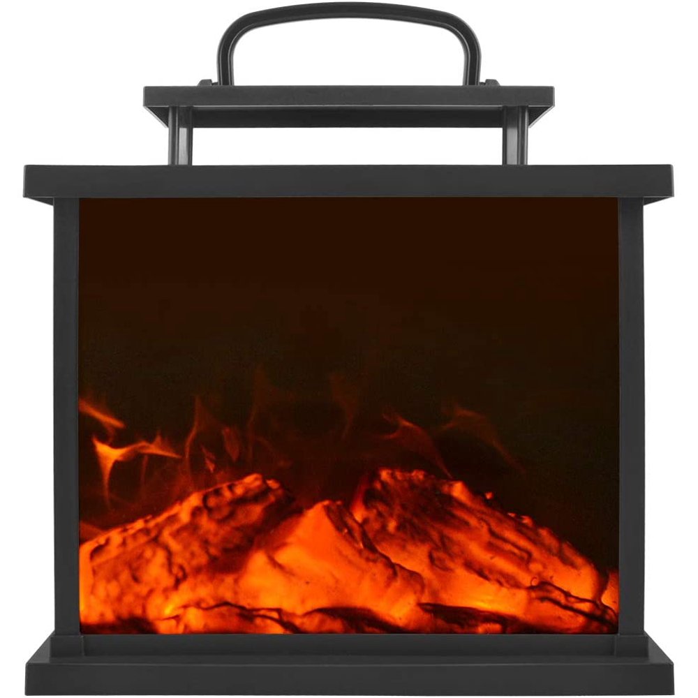 HN HAIINAA Flameless Lantern Realistic Fireplace Light, 3D Simulation