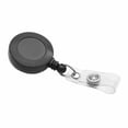 thumbnail image 2 of SICURIX Standard Round ID Badge Reel with Swivel Spring Clip, Black, Pack of 6, 2 of 6