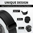 thumbnail image 2 of KOMI 2 Pack Soft Silicone Magnetic Sport Band Compatible for Google Pixel Watch 3 (45mm), No Gap Waterproof Adjustable Strap with Magnetic Buckle for Men Women Black+White, 2 of 7