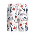 thumbnail image 7 of Daiia Tulips Flowers Mens Woven Stretch Pajama Short,Short Pajama Pants-Large, 7 of 7