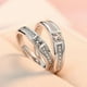 thumbnail image 3 of Anillos para mujer, regalos para mujer, anillos de circonita en forma de corazón para hombre y mujer, abiertos, con diamantes, un par de anillos., 3 of 5