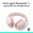 thumbnail image 6 of Logitech Zone Vibe 100 Wireless Over Ear Headphones with Noise Canceling Microphone, Works with Teams, Google Meet, Zoom, Mac/PC, Rose, 6 of 10