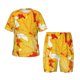 thumbnail image 1 of Fotbe Autumn Maple Leaves Pijama Estampada de 2 Piezas para Niños – Ropa de Dormir de Manga Corta Cómoda para Niños y Niñas, Camiseta y Shorts de Algodón-Medium, 1 of 6