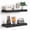 Rustic Black-16"W x 6.7"D - 2P, variant on Floating Shelves Walnut 55"W x 8"D - 2P