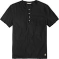 thumbnail image 1 of Calvin Klein Playera Henley con Bolsillo Texturizado para Hombre, Negro, X-Large, 1 of 1
