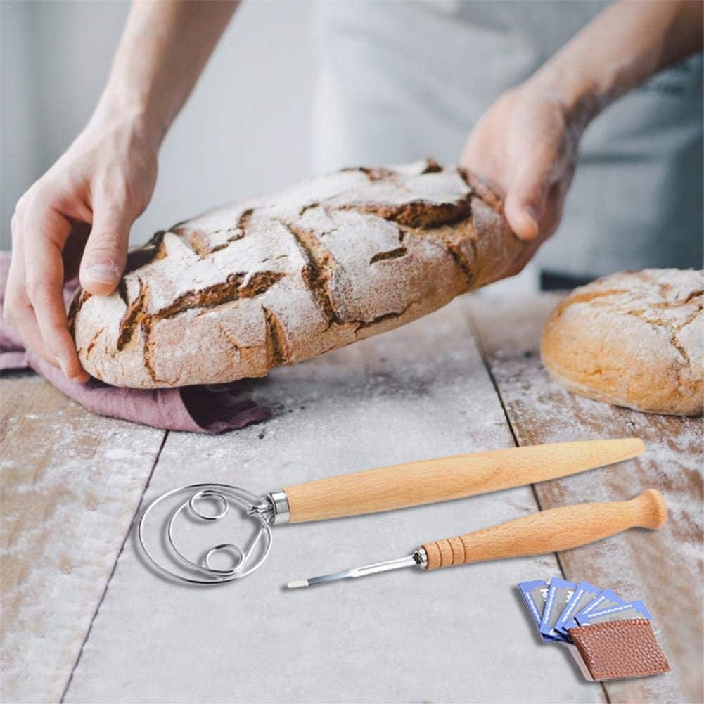 Youngneer Danish Dough Whisk Stainless Steel Hand Mixer and Blender for Baking Cake Bread Pastry Pizza Sourdough Tools