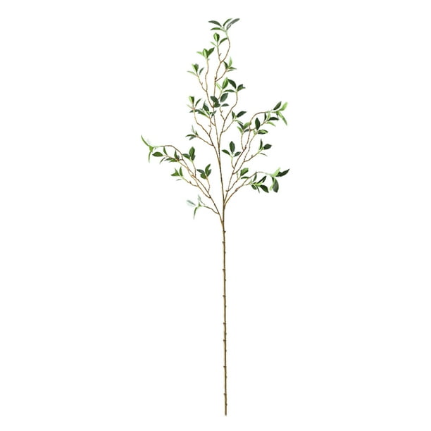 Ramas Artificiales de Color Verde Banyan Plantas Artificiales de Plástico para Exteriores con Hojas de Frijol y Tallo Largo para Fiestas en Casa Bodas Banquetes Decoración de ANGGREK Otros