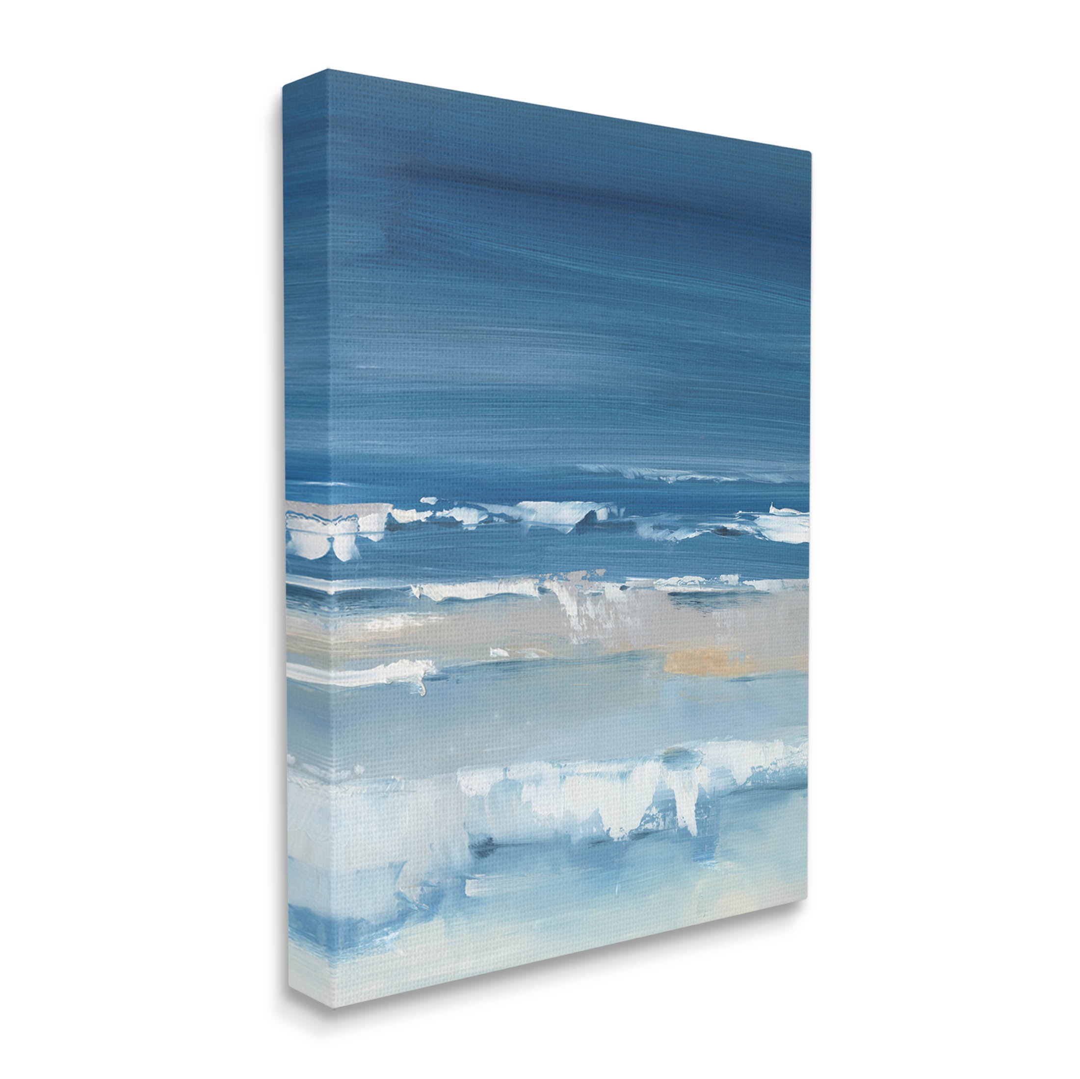 Stupell Industries Rolling Beach Waves Foamy Shoreline Painting Gallery Wrapped Canvas Print Wall Art, Design by Ethan Harper