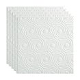 thumbnail image 1 of FASÄDE Panneau de Plafond Décoratif en Vinyle Cyclone 2 Pi x 2 Pi à Coller, Blanc Lustré (Lot de 5), 1 of 5